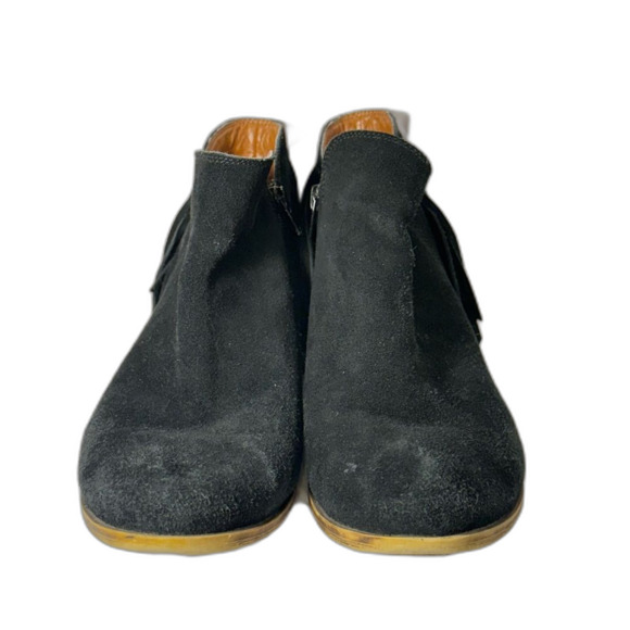 Lucky Brand Frida fringe suede bootie black size 10 - Picture 6 of 11